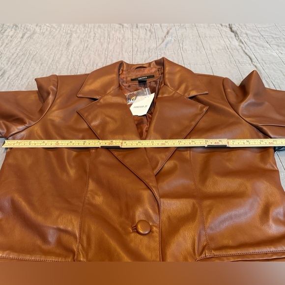 Forever 21 Tan Faux Leather Blazer - Picture 10 of 10